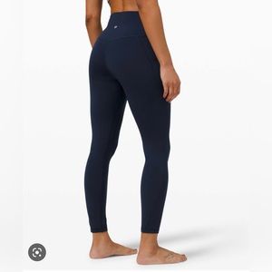 Lululemon SIZE 12 / 25” Nulu Fabric High-waisted Legging Navy Blue
